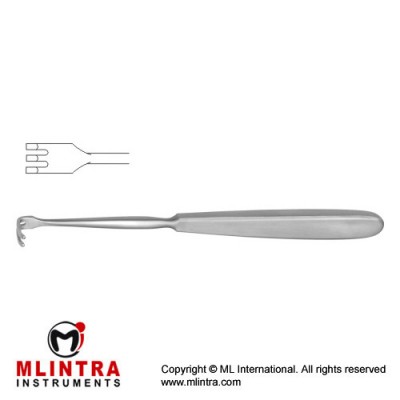 Klapp Retractor 3 Blunt Prongs Stainless Steel, 17.5 cm - 7" Blade Size 12 x 11 mm Klapp Retractor 3 Blunt Prongs Stainless Steel, 17.5 cm - 7" Blade Size 12 x 11 mm